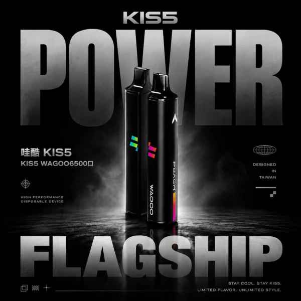 WAGOO 哇酷 KIS5 6500口拋棄式電子煙｜主打雙芯驅動黑科技與職人級防漏密封結構｜適合偏好變幻口感與極致順滑擊喉力的玩家