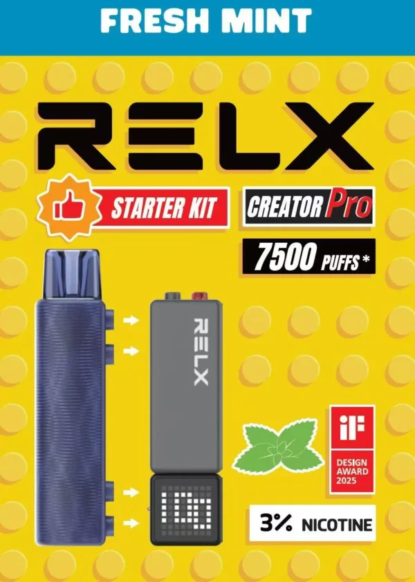 RELX 悦刻 Creator積木 7000口拋棄式電子煙套裝｜積木系列一體式設計｜適合追求高續航與個性化玩法的玩家