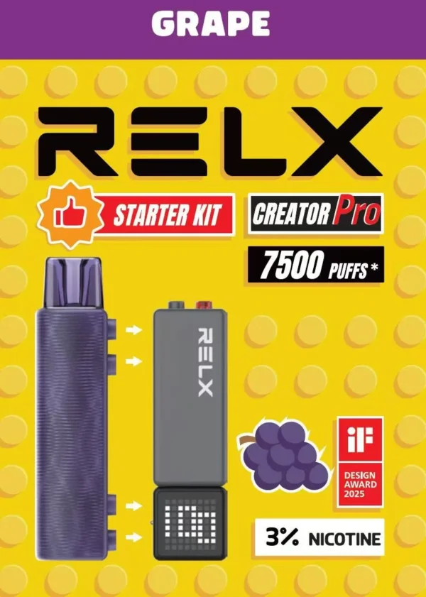 RELX 悦刻 Creator積木 7000口拋棄式電子煙套裝｜積木系列一體式設計｜適合追求高續航與個性化玩法的玩家